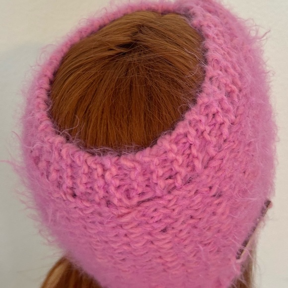 Hand Knits 2 Love Headband Bandana Turban Headwrap Flowers Pink Designer Hair main image 7